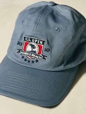 2010 U.S. Open Golf Tournament Cap Hat Pebble Beach Blue Adjustable Mens OSFM